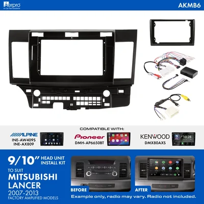 Aerpro AKMB6 9/10 Inch install kit to suit Mitsubishi lancer 2007-2013