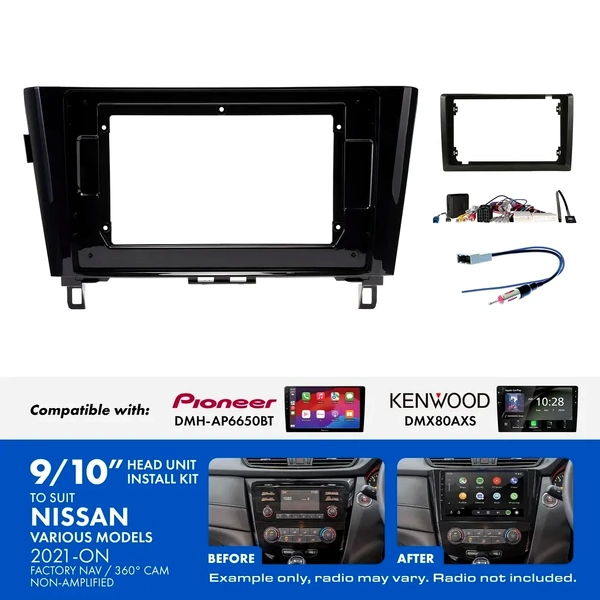 Aerpro AKNI17 9 Inch install kit to suit model Nissan 2021- suits DMH-AP6650BT & DMX80AXS