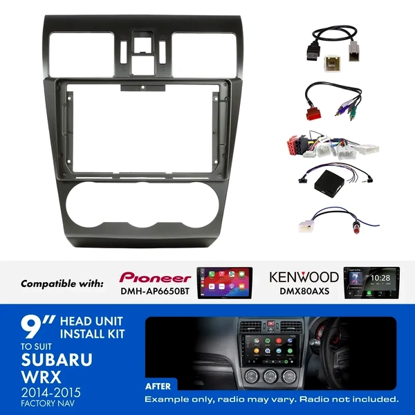 Aerpro AKSU13 9 Inch install kit to suit Subaru wrx 2014-2015 suits DMH-AP6650BT & DMX80AXS