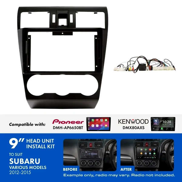 Aerpro AKSU2 9 Inch install kit to suit Subaru various 2012-2015 suits DMH-AP6650BT & DMX80AXS