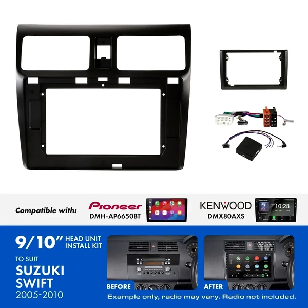 Aerpro AKSZ1 9 Inch install kit to suit Suzuki swift 2005-2010 suits DMH-AP6650BT & DMX80AXS