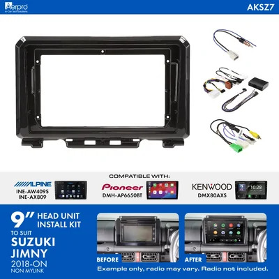 Aerpro AKSZ7 9 Inch install kit to suit Suzuki jimny 2018-