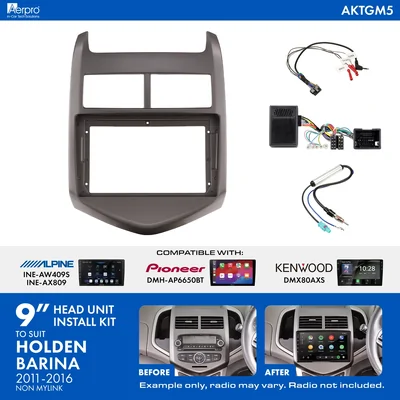 Aerpro AKTGM5 9 Inch install kit to suit Holden barina tm 2011-2016