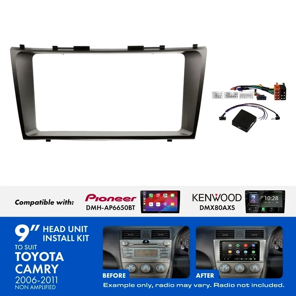 Aerpro AKTO1 9 Inch install kit to suit Toyota camry 2006-2011 suits DMH-AP6650BT & DMX80AXS