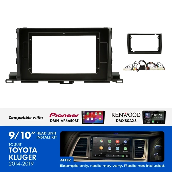 Aerpro AKTO37 9 Inch install kit to suit Toyota kluger 2014-2019 suits DMH-AP6650BT & DMX80AXS