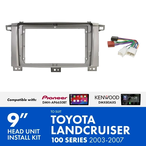 Aerpro AKTO40 9 Inch install kit to suit Toyota landcruiser 100 2003-2007 suits DMH-AP6650BT & DMX80AXS