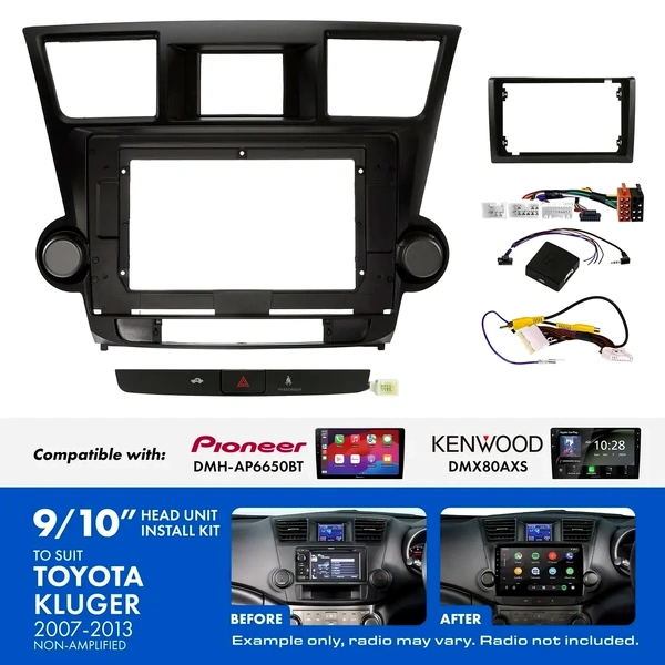 Aerpro AKTO6 9 Inch install kit to suit Toyota kluger 2007-2013 suits DMH-AP6650BT & DMX80AXS
