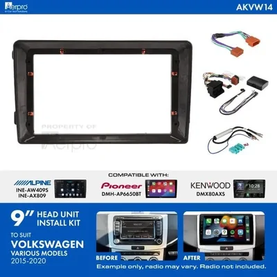 Aerpro AKVW14 9 Inch install kit to suit Volkswagen various 2015-2020