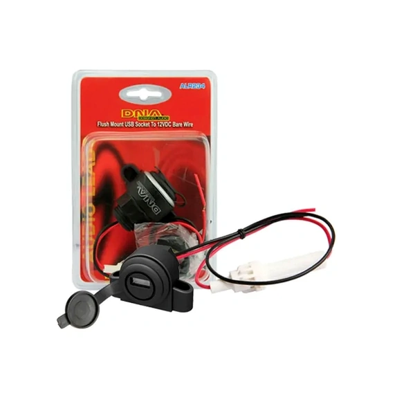 DNA Audio ALR234 Flush Mount USB Socket To12VDC Bare Wire