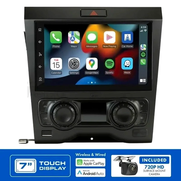 Aerpro AM9355BK 7" Apple CarPlay Andoid Auto Head Unit fits Holden VE Series 1 Single Zone