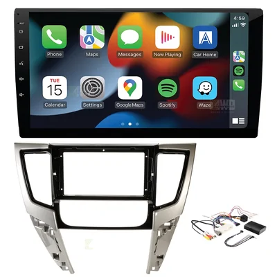 Aerpro AM9X + Aerpro AKMB30 Bundle 9 Inch Trapezoid Head Unit with install kit to suit mitsubishi triton 2019-2024