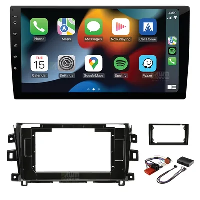 Aerpro AM9X + Aerpro AKNI2 Bundle 9" Trapezoid Head Unit with install kit to suit nissan navara 2015-2019 non-nav