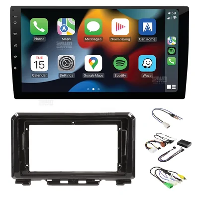 Aerpro AM9X + Aerpro AKSZ7 Bundle 9" Trapezoid Head Unit with install kit to suit suzuki jimny 2018-