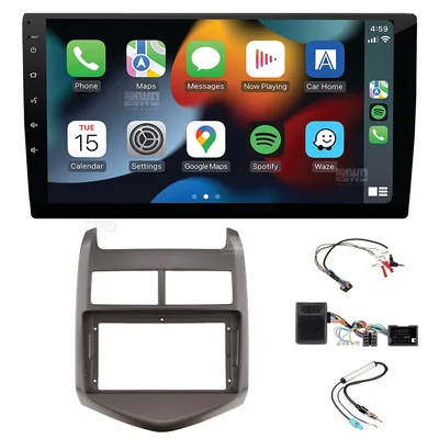 Aerpro AM9X + Aerpro AKTGM5 Bundle 9 Inch Trapezoid Head Unit with install kit to suit holden barina tm 2011-2016