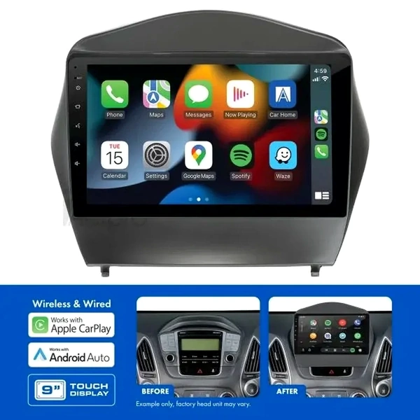 Aerpro AMAHY9 9" Apple CarPlay Andoid Auto Head Unit fits Hyundai Ix35 2009-2013