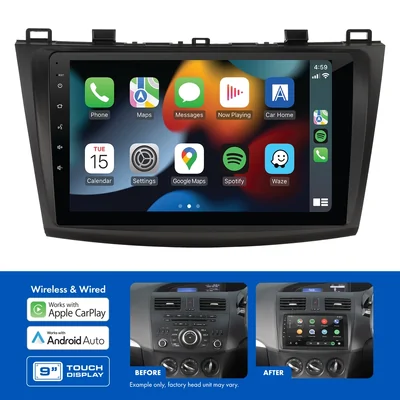 Aerpro AMAMZ5 9" Multimedia receiver to suit Mazda 3 2009-2013