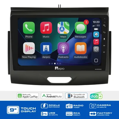 Aerpro AMCFO6 9 Inch Multimedia Receiver To Suit Ford Ranger 2015-2021 & Everest 2015-2022 W/factory 8 Inch Screen