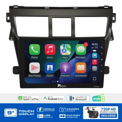 Aerpro AMDTO15 9 Inch Multimedia Receiver To Suit Toyota Yaris Sedan 2005-2011 - No Swc