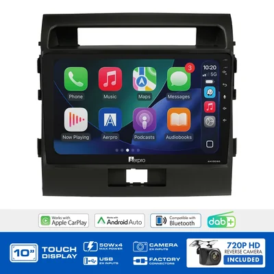 Aerpro AMDTO18 10 Inch Multimedia Receiver To Suit Toyota Landcruiser 200 Series 2012-2016