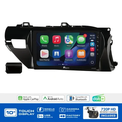 Aerpro AMDTO2 10 Inch Multimedia Receiver To Suit Toyota Hilux 2015-2020