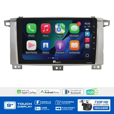 Aerpro AMDTO40 9 Inch Multimedia Receiver To Suit Toyota Landrcuiser 100 Series 2003-2007
