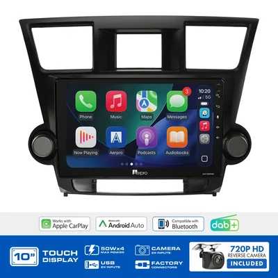 Aerpro AMDTO45 10 Inch Multimedia Receiver To Suit Toyota Kluger Grande 2007-2013 - Factory Navigation, Non-amplified