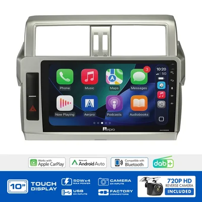 Aerpro AMDTO47 10 Inch Multimedia Receiver To Suit Toyota Prado Gxl 2014-2017