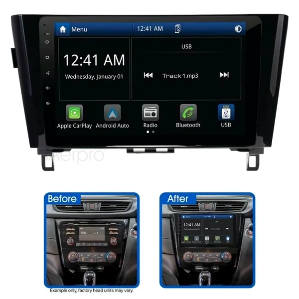 Aerpro AMNI16 10" Multimedia Receiver Fits Nissan Qashqai 2021-on and X-Trail 2021-on 360 Camera Models without Factory Navigation