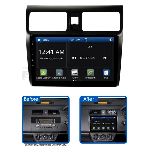 Aerpro AMSZ1 10" Wireless Apple CarPlay Android Auto Head Unit fits Suzuki Swift 05-10