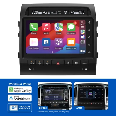 Aerpro AMUTO51A 9" Advanced infotainment system to suit landcruiser 200 series sahara 2007-2009