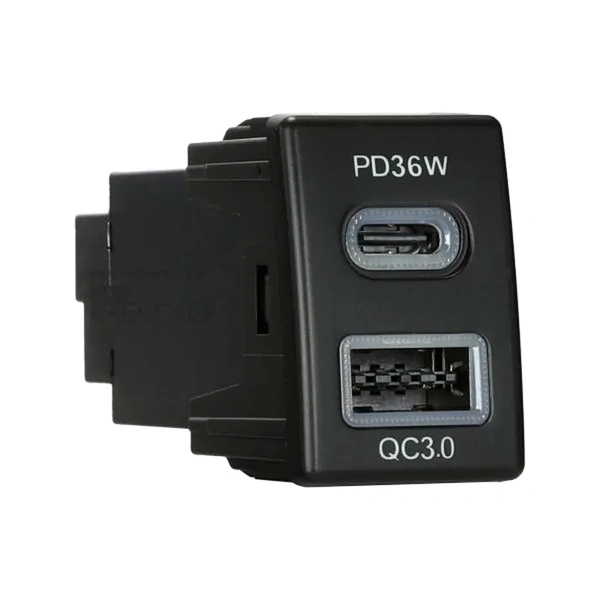 Aerpro APCCIZ1 Dual USB charger USB-c pd36w / USB-a qc3.0 to suit Holden & Isuzu 22.5x33.5mm