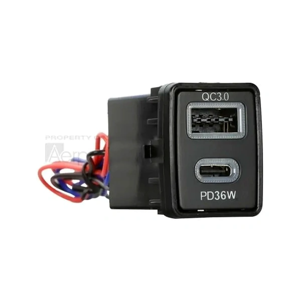 Aerpro APCCNS3 Dual USB charger USB-c pd36w / USB-a qc3.0 to suit Nissan 24mm x 31mm