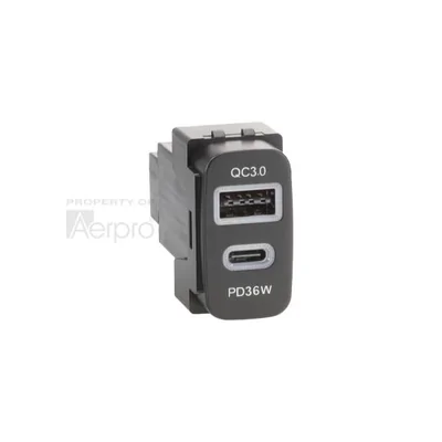 Aerpro APUSBMT4 USB-c passthrough and USB charge socket to suit Mitsubishi 19.5mm x 36.5mm