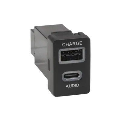 Aerpro APUSBTO7 USB-c passthrough and USB charge socket to suit Toyota 21mm x 32mm