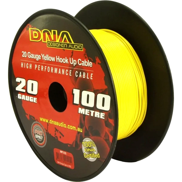 DNA Audio AWP1420 20 Gauge Single Core Power Cable Yellow - 100 Metres