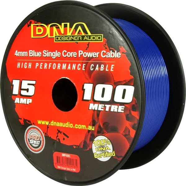 DNA Audio AWP4301 4mm Single Core Power Cable Blue - 100 Metres