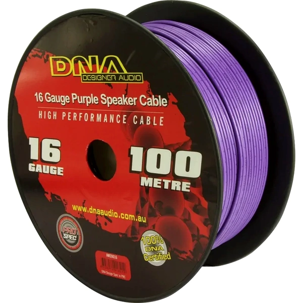 DNA Audio AWS9016 16 Gauge Speaker Cable Purple - 100 Metres