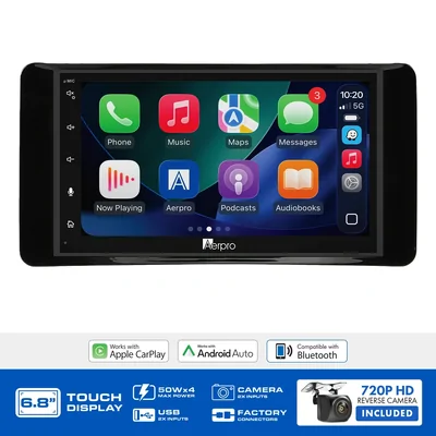 Aerpro AX8349K 6.8" Multimedia receiver to suit Mitsubishi triton mq, mr gloss black