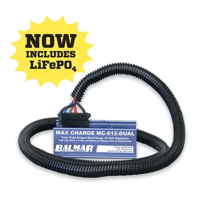 Enerdrive Regulator, Dual MC612 Multi-Stage, 12v, w/Harnesses B-MC-612-DUAL-H