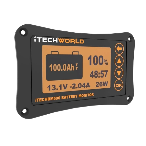 iTECHBM500 (NEW 2024 Model) 500Amp Battery Monitor with Shunt