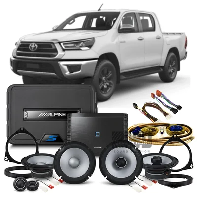 Alpine Complete Audio Upgrade Bundle Fits Toyota Hilux 2020+ (Non-JBL) – Speakers, Amp & Subwoofer Kit