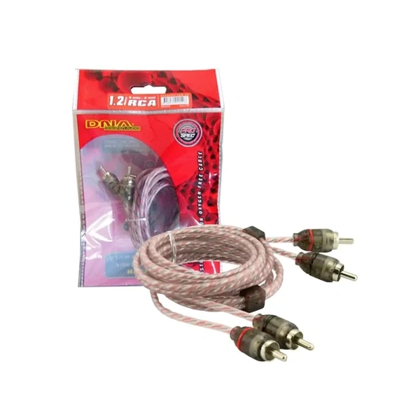 DNA Audio BRCA401R Bulk 1.2 Metre 2 To 2 RCA Cable - Red