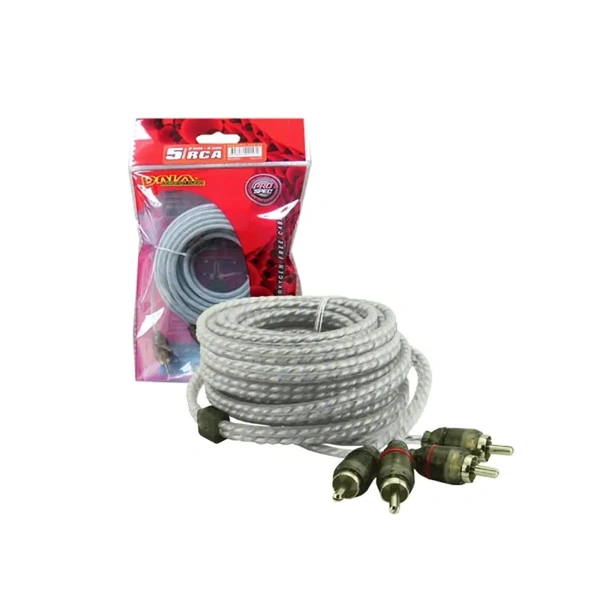 DNA Audio BRCA405BU Bulk 5.0 Metre 2 To 2 RCA Cable - Blue