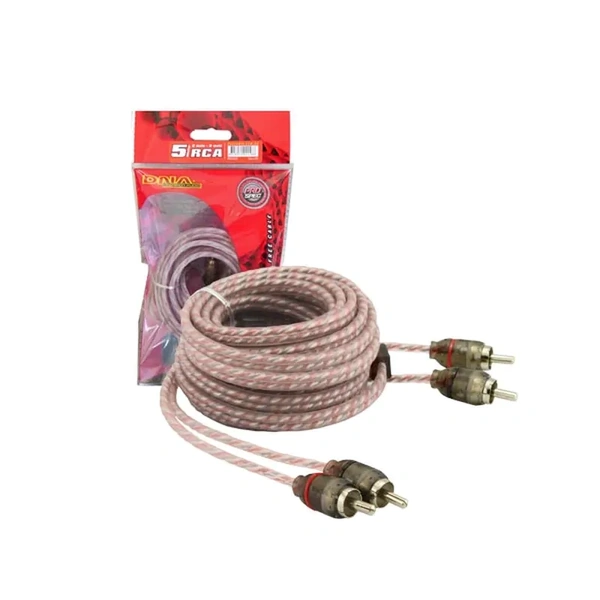 DNA Audio BRCA405R Bulk 5.0 Metre 2 To 2 RCA Cable - Red