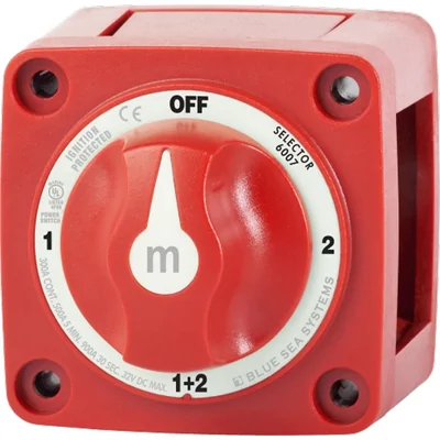 Enerdrive Battery Switch 300A 4 position Red BS-6007B
