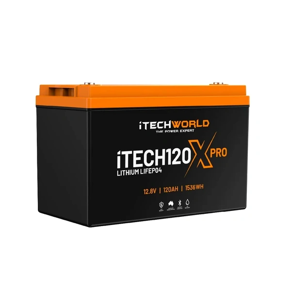 iTECH120X PRO Deep Cycle Lithium Battery with Bluetooth LiFePO4 120Ah