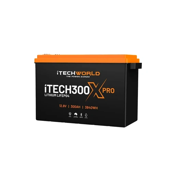 iTECH300X PRO Deep Cycle Lithium Battery with Bluetooth LiFePO4 300Ah