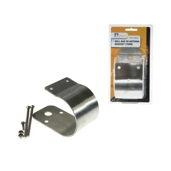 Aerpro CBBB76 CB Antenna Bracket fits 76mm Bull Bar Stainless Steel