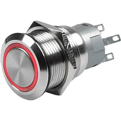 Enerdrive Push Button ON/OFF with Red LED, 3.3V CZ-80-911-0063-00