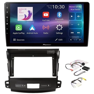 Pioneer DMH-AP6650BT + Aerpro AKMB12 Bundle 9 Inch Trapezoid Head Unit with install kit to suit mitsubishi / peugeot 2007-2012